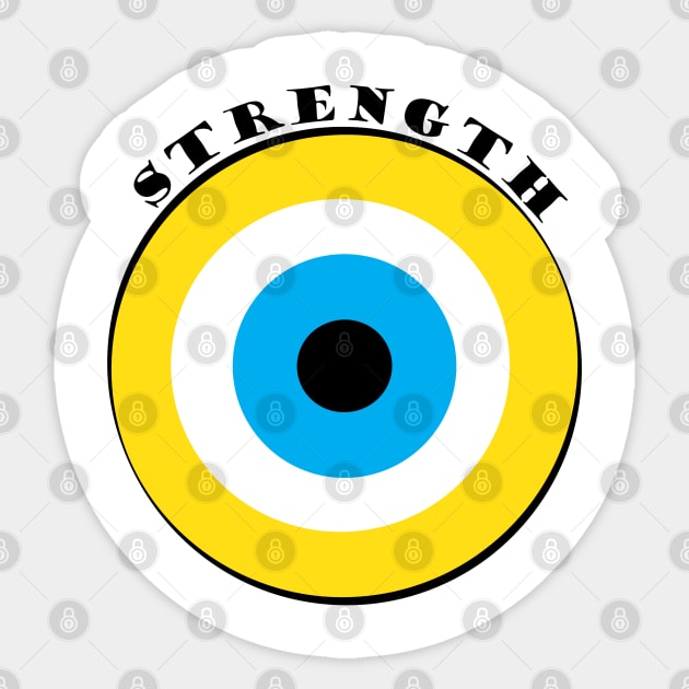 Evil Eye, Strength Sticker by DickinsonDesign